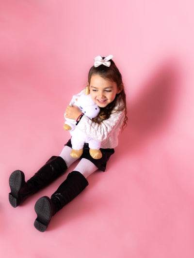 Bouillotte Peluche Licorne Blanche