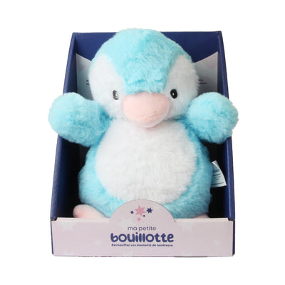 Bouillotte Peluche Pingouin Bleu