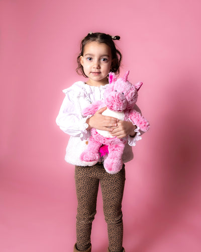 Bouillotte Peluche Licorne Rose