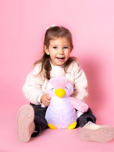 Bouillotte Peluche Pingouin Rose