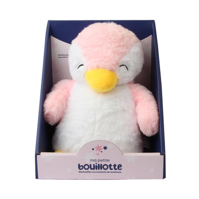 Bouillotte Peluche Pingouin Rose