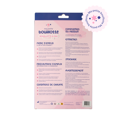 Bouillotte polaire rose