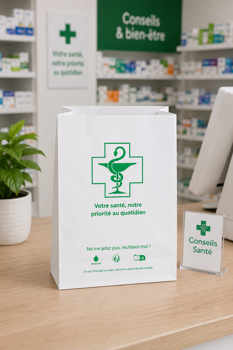 Sacs kraft pharmacie (Pochette)